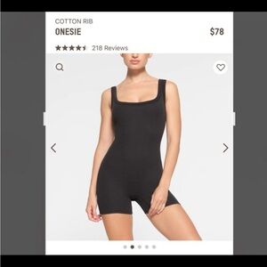 Skims ribbed onesie Sz small sold out!